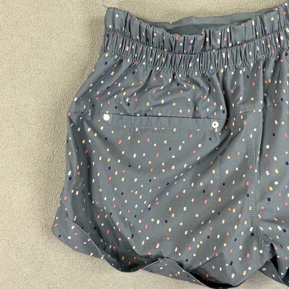 Lululemon Shorts Womens 6 Gray Spring Break Away Confetti Running Workout Gym - Picture 3 of 11